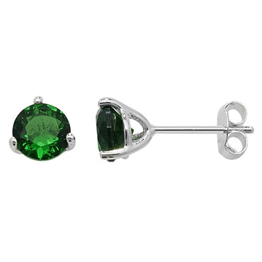 SILVER BIRTHSTONE STUDS