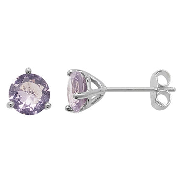 SILVER BIRTHSTONE STUDS