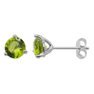 SILVER BIRTHSTONE STUDS