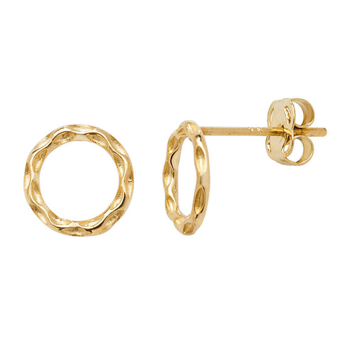 9CT GOLD OPEN CIRCLE STUDS