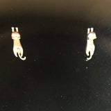 PRELOVED SILVER HANGING KITTY PENDANT AND EARRINGS SET
