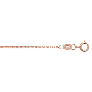 9CT ROSE GOLD FINE .8MM CABLE CHAIN