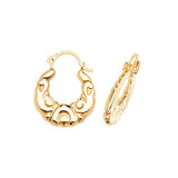 9CT YELLOW GOLD BABY/CHILD CREOLE EARRINGS
