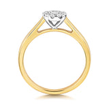 9CT GOLD BRILLIANT CUT DIAMOND CLUSTER RING