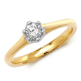 18CT GOLD SIX CLAW DIAMOND SOLITAIRE