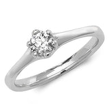 18CT WHITE GOLD SIX CLAW DIAMOND SOLITAIRE