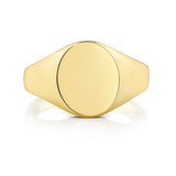 9CT GOLD OVAL SIGNET RING
