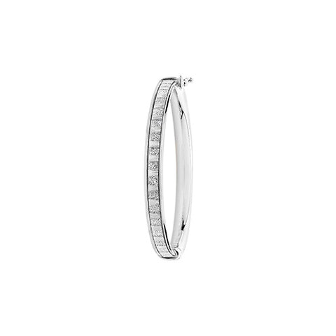 9CT WHITE GOLD BABIES FROSTED STRIPED BANGLE