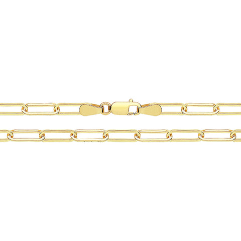 9CT GOLD PAPERCLIP LINK ANKLE CHAIN