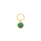 9CT GOLD SINGLE CUBIC ZIRCONIA EARRING CHARM