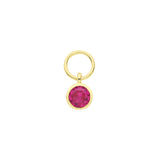 9CT GOLD SINGLE CUBIC ZIRCONIA EARRING CHARM