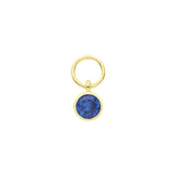 9CT GOLD SINGLE CUBIC ZIRCONIA EARRING CHARM