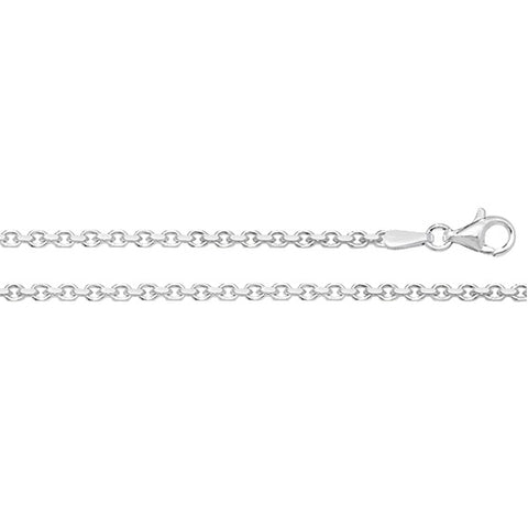 SILVER 2.2MM FACETED BELCHER CHAIN