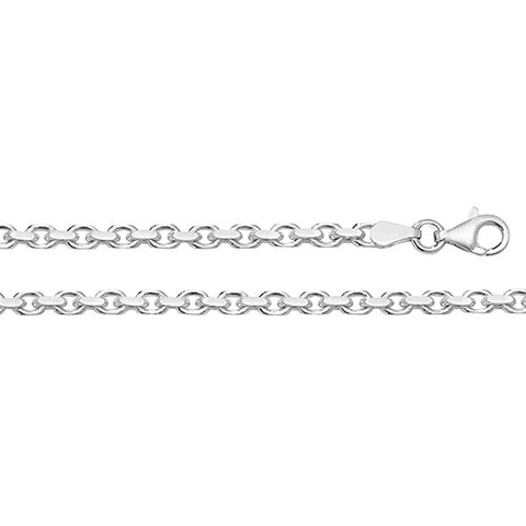 SILVER 3.5MM FACETED BELCHER CHAIN