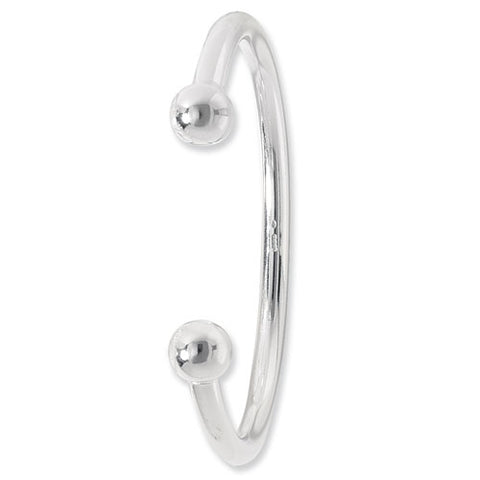 SILVER SOLID LARGE TORQUE BANGLE