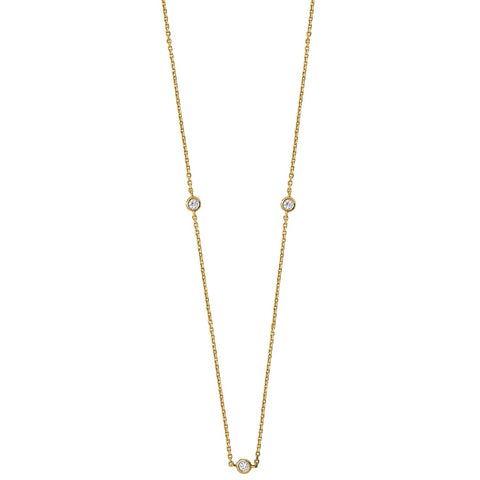 9CT GOLD .21CT DIAMOND NECKLACE