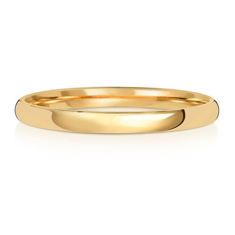 18CT GOLD SLIGHT COURT WEDDING BAND