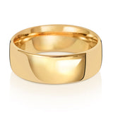 18CT GOLD SLIGHT COURT WEDDING BAND