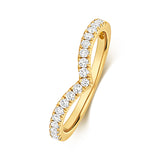 18CT GOLD DIAMOND WISHBONE RING