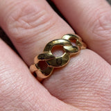 VINTAGE 9CT GOLD CHAIN LINK RING