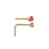 9CT GOLD 2MM CUBIC ZIRCONIA NOSE STUD