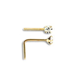 9CT GOLD 2MM CUBIC ZIRCONIA NOSE STUD