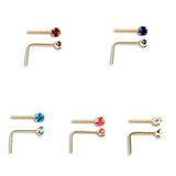 9CT GOLD 2MM CUBIC ZIRCONIA NOSE STUD