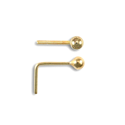 9CT GOLD BALL NOSE STUD