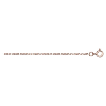 ROSE GOLD VERMEIL FINE CABLE TRACE CHAIN