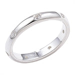 SILVER RUBOVER SET CUBIC ZIRCONIA ETERNITY BAND