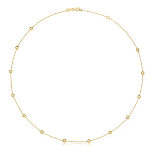 9CT GOLD BALL NECKLACE