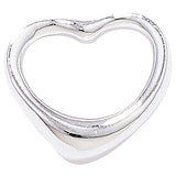 SILVER FLOATING HEART PENDANT