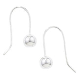 SILVER BALL SOLID DROP EARRINGS