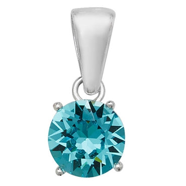 SILVER ROUND CUBIC ZIRCONIA PENDANT - LIMITED EDITION