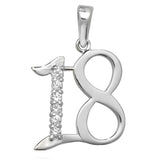 SILVER CUBIC ZIRCONIA 'COMING OF AGE' PENDANT