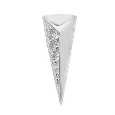 SILVER ARROWHEAD WITH CUBIC ZIRCONIA DETAIL PENDANT