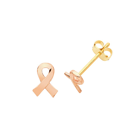 9CT ROSE AND YELLOW GOLD RIBBON STUDS