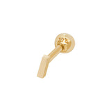 9CT GOLD INITIAL CARTILAGE STUD