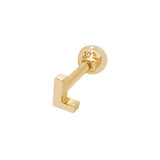 9CT GOLD INITIAL CARTILAGE STUD