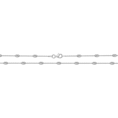 SILVER RAINDROP CABLE CHAIN