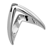 SILVER DEEP DOUBLE WISHBONE RING