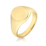 9CT GOLD OVAL SIGNET RING