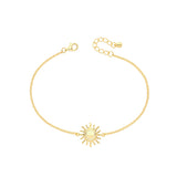 GOLD VERMEIL SUNBURST ROLO BRACELET