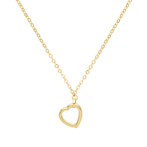 9ct Yellow Gold Heart Pendant Necklace | Buy Online | Free Insured UK  Delivery
